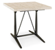 Bassett® Furniture Tyson Cream Travertine Stone Top End Table with Black Base-1