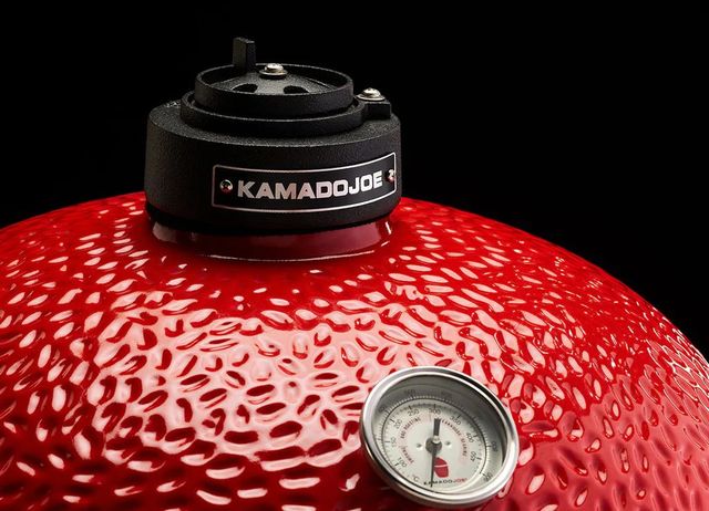 Kamado Joe® Big Joe® 58" Red Freestanding Charcoal Grill-3