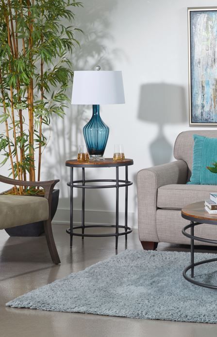 Coast2Coast Home™ Trooper Natural End Table with Black Base-1