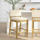 Armen Living Yaneli Amber Glow/White Counter Stool-1