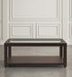 Jofran Inc. Urban Icon Glass Top Coffee Table with Merlot Base-4