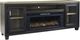 Signature Design by Ashley® Foyland Black/Brown Electric Fireplace TV Stand-0