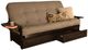 Kodiak Furniture Phoenix Linen Stone/Espresso Queen Storage Futon with Mattress-0