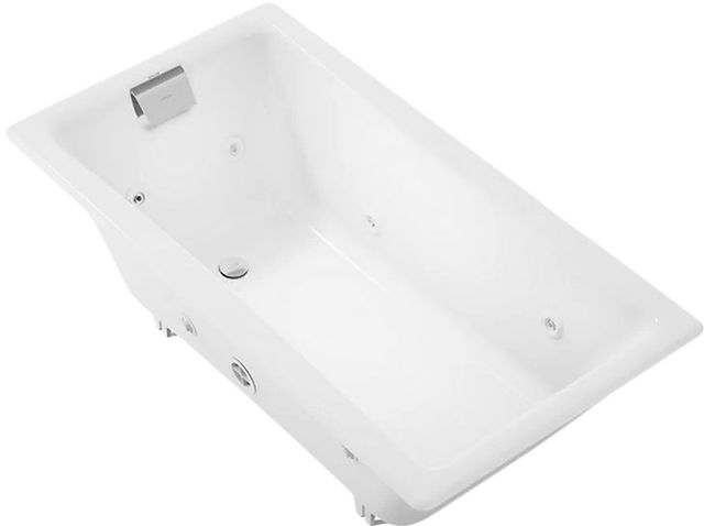 KOHLER® Tea-for-Two® White 18.25" 60" x 32" Drop-in/Undermount Whirlpool Bath-0
