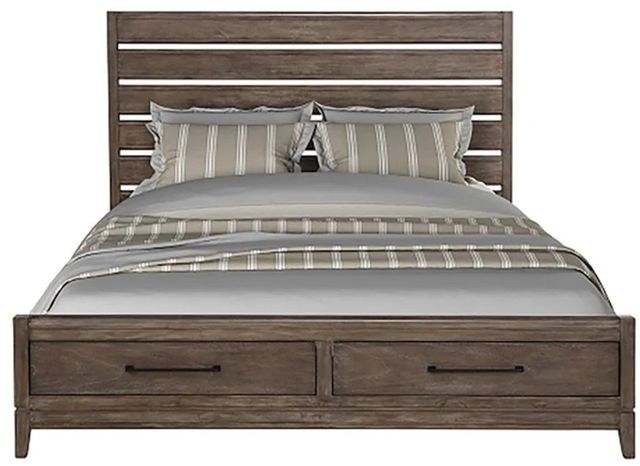 Legends Home Montrose Greige King Panel Storage Bed-1