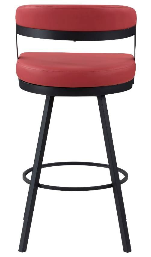 Homelegance® Crowley Red Pub Swivel Chair-3