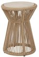 Bernards Trilogy Beige Spot Table with Brown Base-0