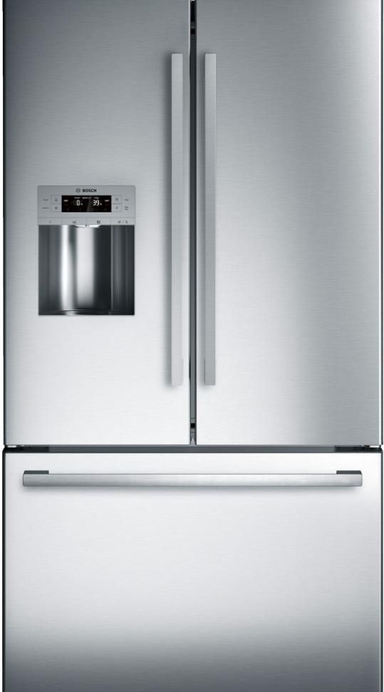 Bosch® 800 Series 25 Cu. Ft. Standard Depth French Door Refrigerator-Stainless Steel-0