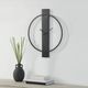 Renwil® Romane Matte Black Wall Clock-3