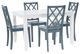 Powell® Maui 5-Piece Graphite/White Dining Set-0