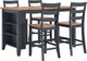 Signature Design by Ashley® Gesthaven 5-Piece Natural/Blue Counter Height Dining Table Set-0