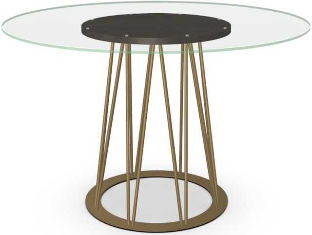 Amisco Customizable Calypso Flat Edge Clear Glass Round Table-3