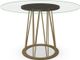 Amisco Customizable Calypso Flat Edge Clear Glass Round Table-3