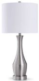 Stylecraft Brushed Steel/White Touch Table Lamp-0