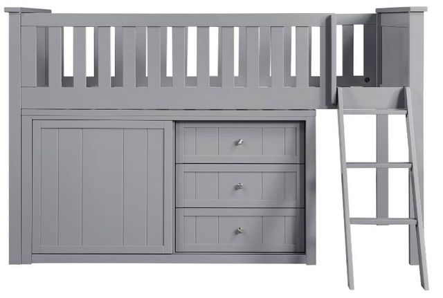 Homelegance® Orion Gray Twin Low Loft Bunk Youth Bed with Dresser-2
