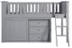 Homelegance® Orion Gray Twin Low Loft Bunk Youth Bed with Dresser-2