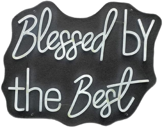 Classy Living Enlightened Neon Bless by the Best Wall Art-0
