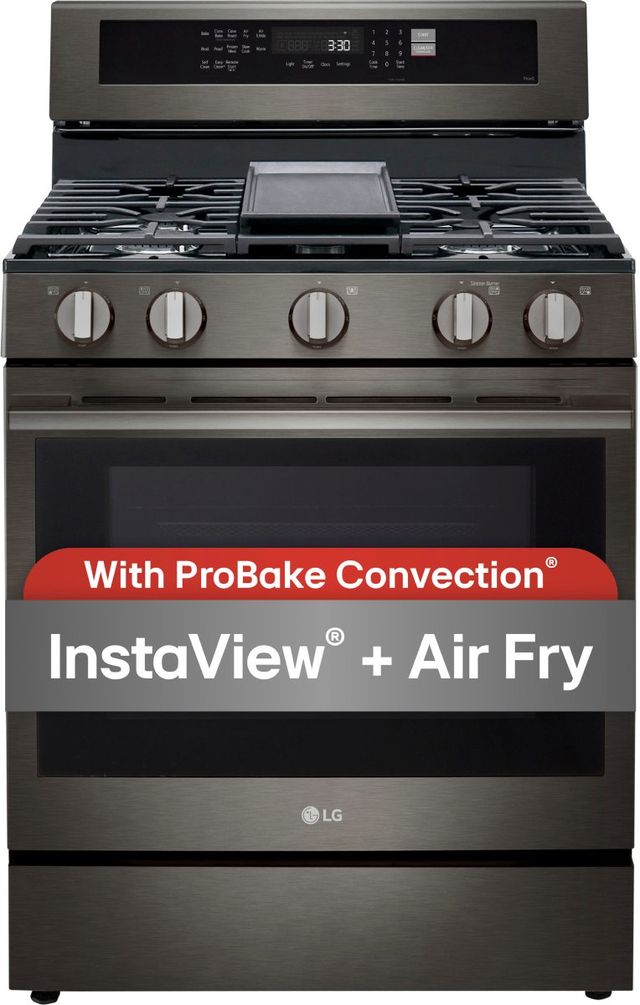 LG 30" Black Stainless Freestanding Gas Range with Probake Convection®, Air Fry, and EasyClean®-4