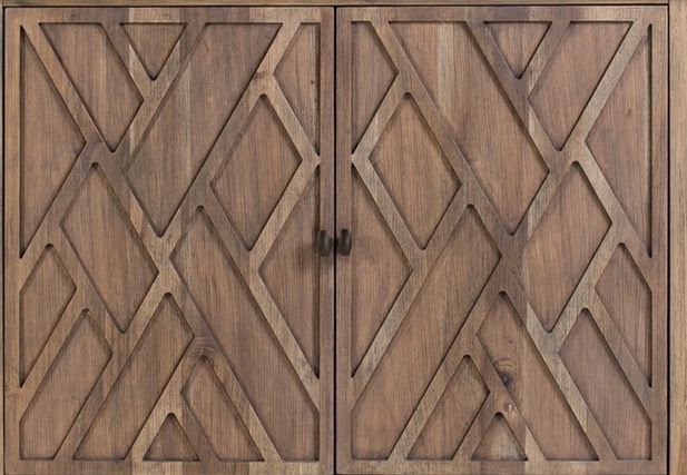 Crestview Collection Hawthorne Estate Pine Chippendale Fretwork Cabinet-1