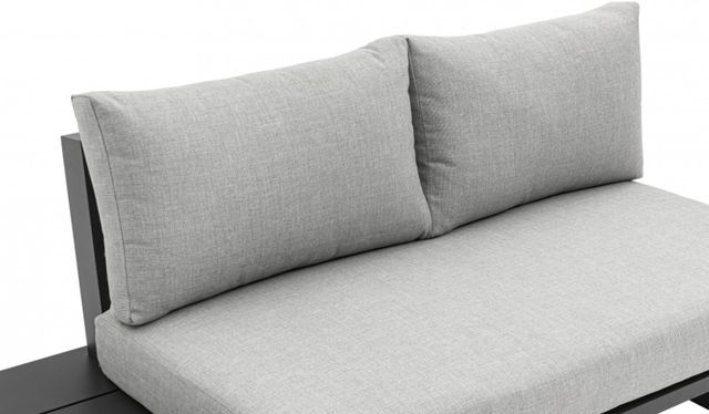 Meridian Furniture Maldives 7-Piece Gray/Black Fabric Outdoor Modular Sectional-4
