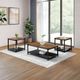 New Classic® Home Furnishings Linea 3-Piece Black/Brown Occasional Table Set-1