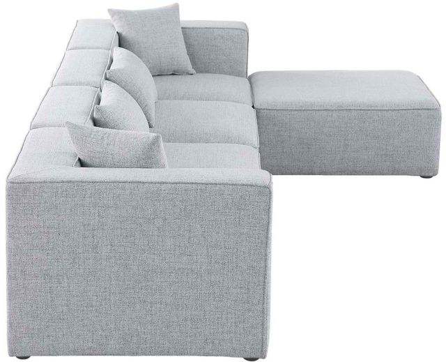 Meridian Furniture Cube 5-Piece Grey Modular Sectional Set-2