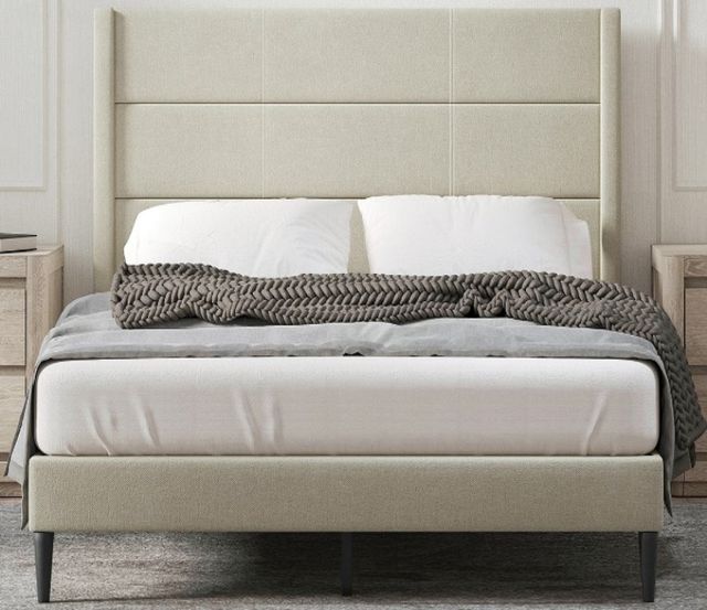 American Wholesale Furniture Tellworth Beige King Upholstered Bed-0