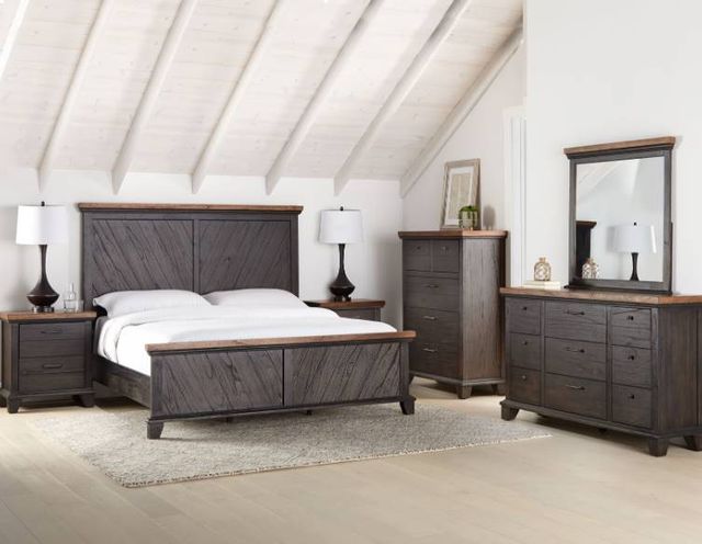 Steve Silver Co. Bear Creek 4-Piece Camel/Sabel Queen Bedroom Set-1