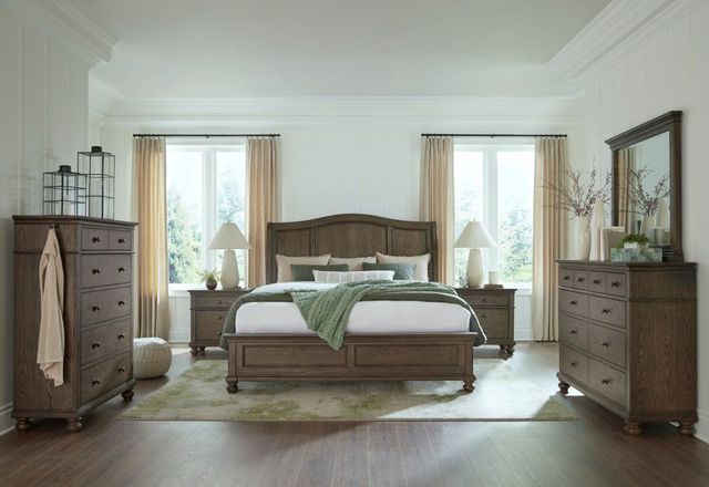 aspenhome® Oxford Cocoa Queen Sleigh Bed-1