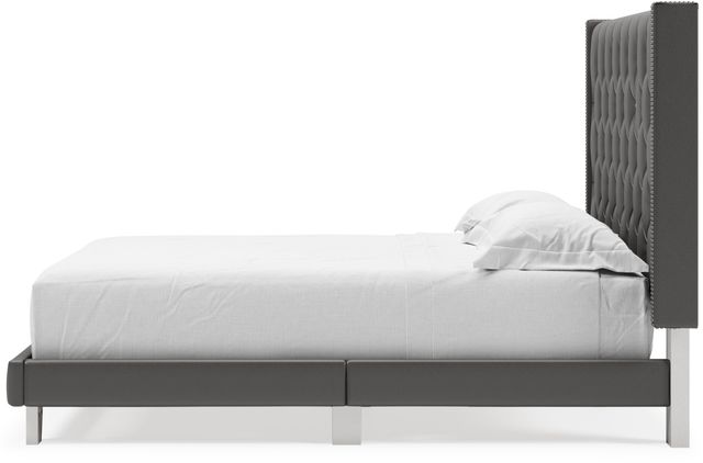 Signature Design by Ashley® Vintasso Metallic Gray Queen Upholstered Bed-3