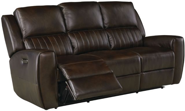 Bassett® Furniture Club Level Aberdeen Walnut Power Reclining Sofa-0