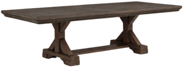 New Classic® Home Furnishings Augusta Rustic Brown Dining Table-0