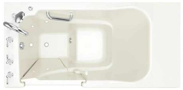 American Standard Gelcoat Linen 30” x 52” x 42" Walk-In Bathtub with Whirlpool Massage System - Left Hand Door and Drain-1
