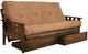 Kodiak Furniture Tucson 37" Suede Peat/Rustic Walnut Full Sleeper Sofa with Mattress-0