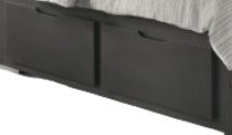 Night & Day Furniture™ Spices Bedroom Stonewash Eatern King Drawer Pedestal Bed-1