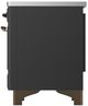 Ilve® Majestic III 40" Graphite Matte Pro Style Induction Range with Triple Glass Door and Burnished Trim-4