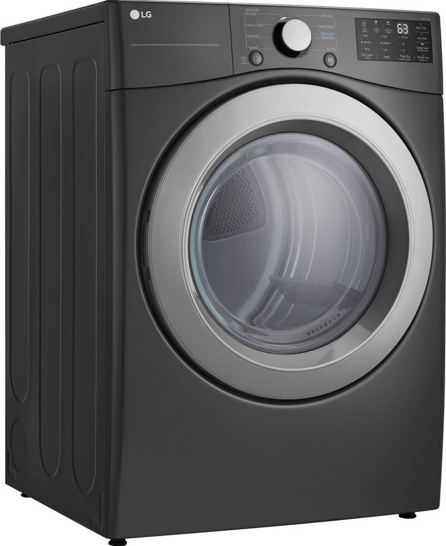 LG Middle Black Front Load Laundry Pair-12