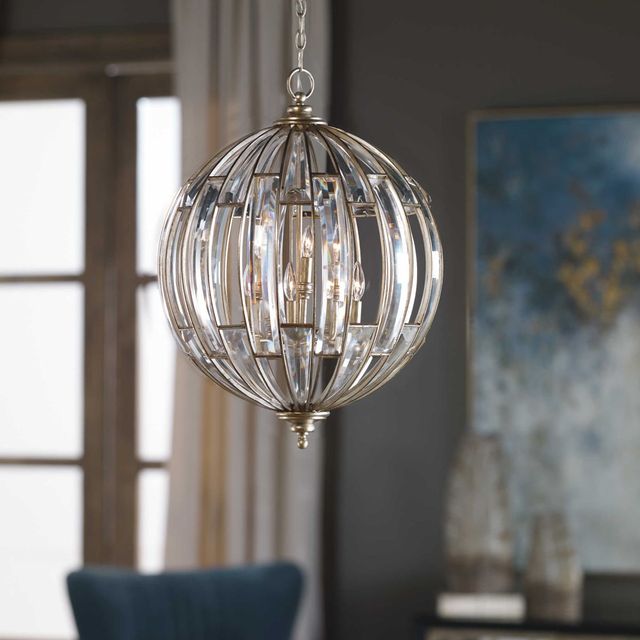 Uttermost® Vicentina Burnished Silver 6-Light Pendant-1