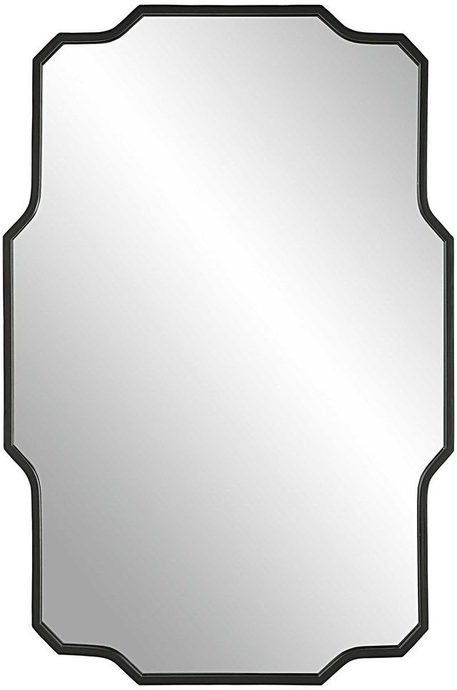 Uttermost® Casmus Matte Black Wall Mirror-0