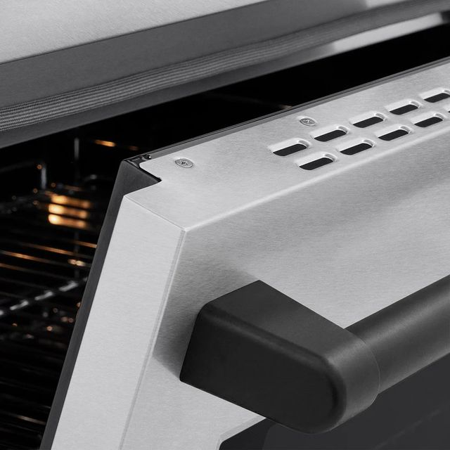 ZLINE Autograph Edition Paramount 36" Satin Stainless Steel Pro Style Induction Range with Matte Black Accents-3