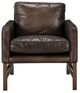 Classic Home Chazzie Truffle Brown Leather Accent Chair-2