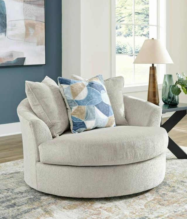Benchcraft® Maxon Place Stone Oversized Swivel Accent Chair-1