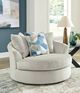 Benchcraft® Maxon Place Stone Oversized Swivel Accent Chair-1