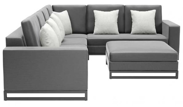 Zuo® Modern Corona Del Mar 4-Piece Graphite Outdoor Fabric Modular Sectional-2