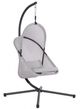 Furniture of America® Crush Light Gray Fabric/Metal Outdoor Swing Chair-0