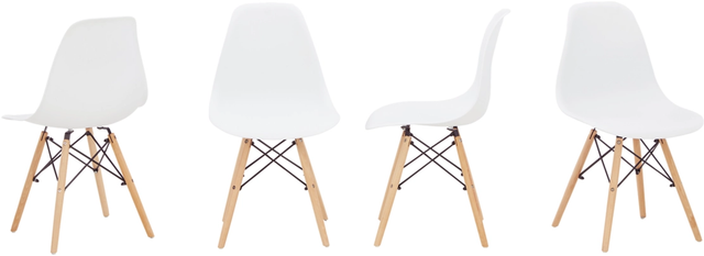 Signature Design by Ashley® Jaspeni 4-Piece White/Natural Dining Room Side Chair Set-0