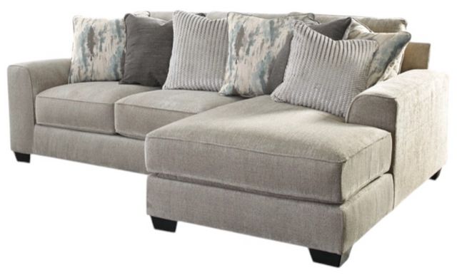 Benchcraft® Ardsley 2-Piece Pewter Right-Arm Facing Chaise Sectional