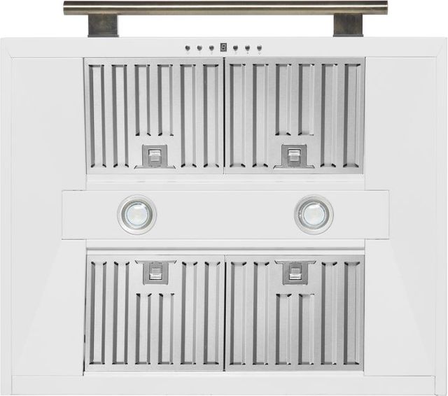 FORNO® Aria Series Alta Qualita 30" White Wall Mounted Range Hood  -4