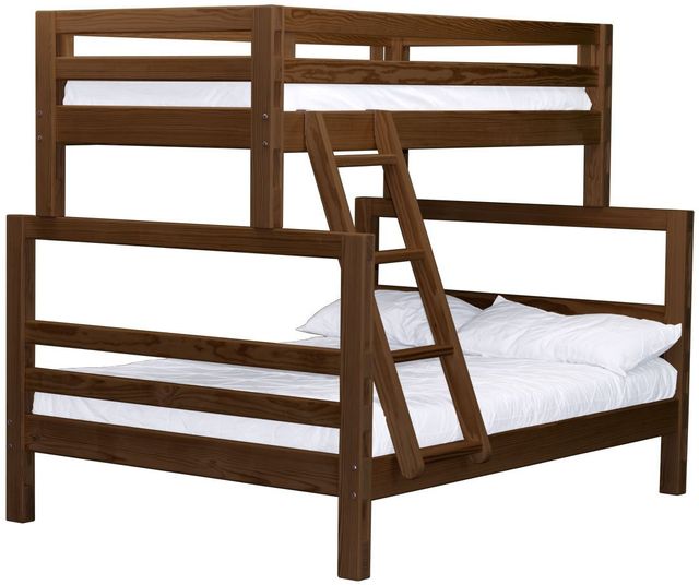 Crate Designs™ Furniture Brindle Twin XL/Queen Tall Offset Ladder End Bunk Bed-0