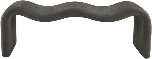Meridian Furniture Willow Gray Chenille Bench-2